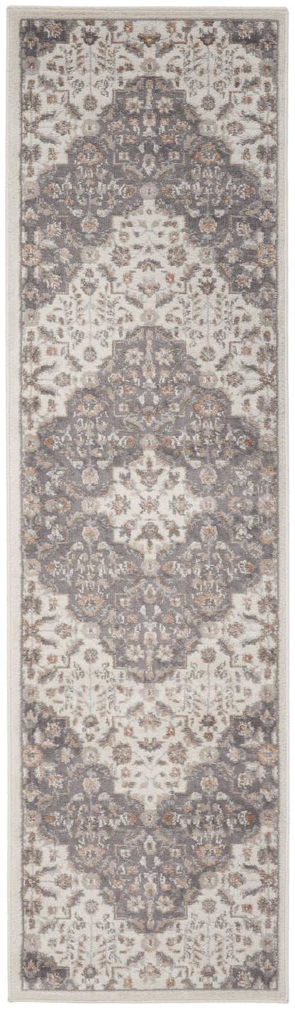 Nourison Home Elation ETN08 Ivory Grey Traditional Power-loomed Rug