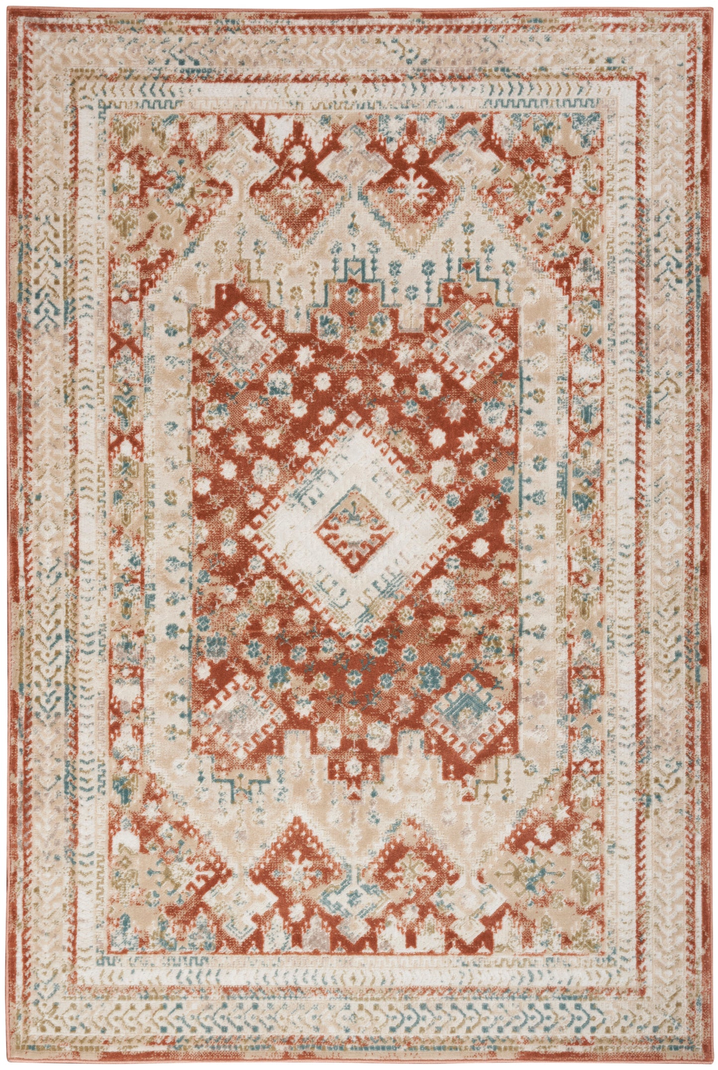 Nourison Home Thalia THL04 Rust Multicolor Transitional Power-loomed Rug