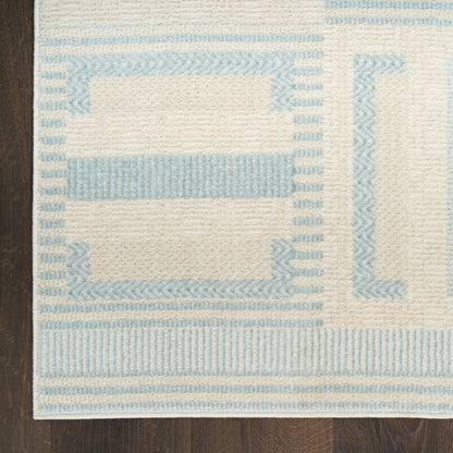 Nourison Home Nordic  Ivory Blue  Contemporary