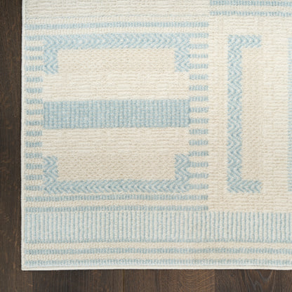 Nourison Home Nordic  Ivory Blue  Contemporary