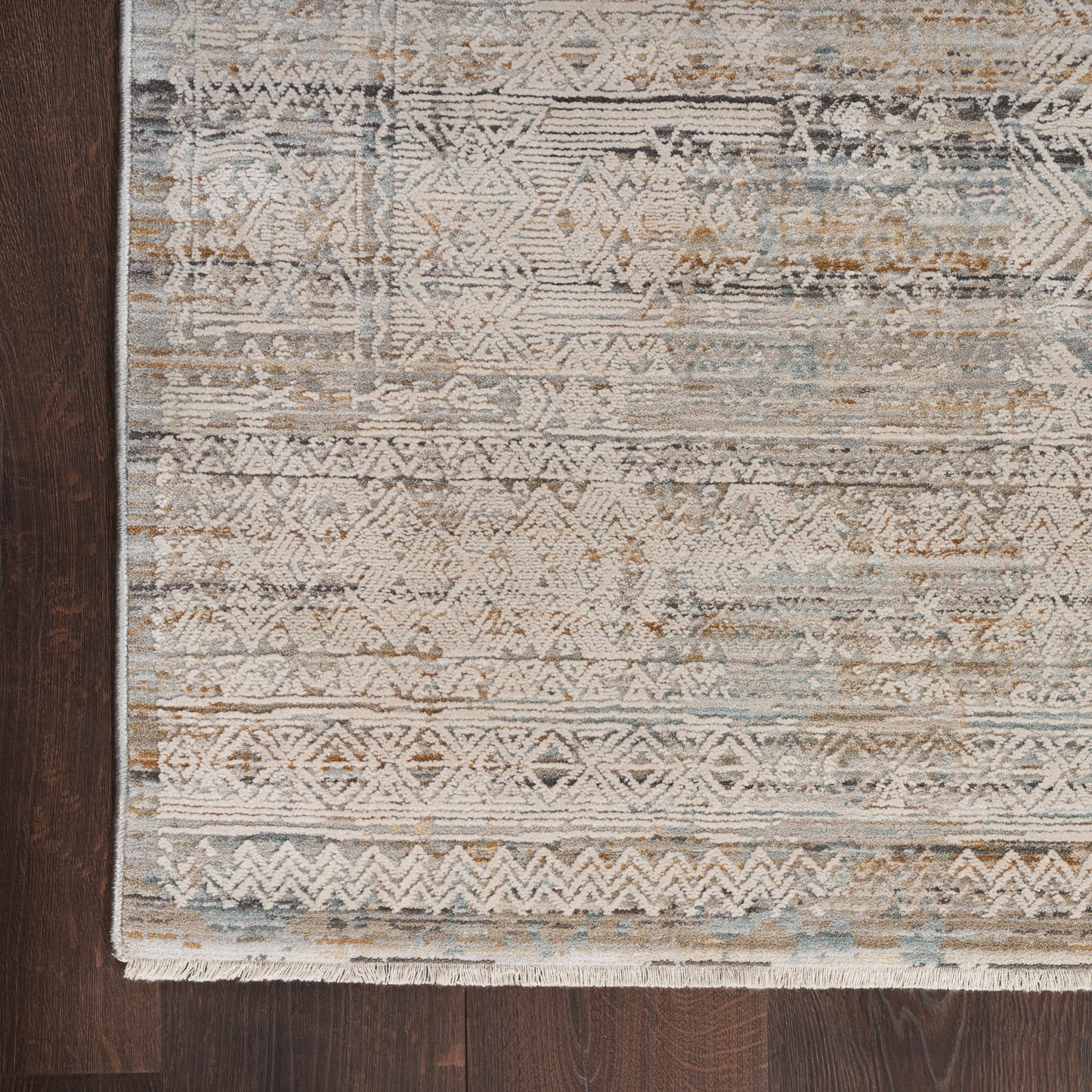 Nourison Home Lynx  Ivory Multicolor  Transitional