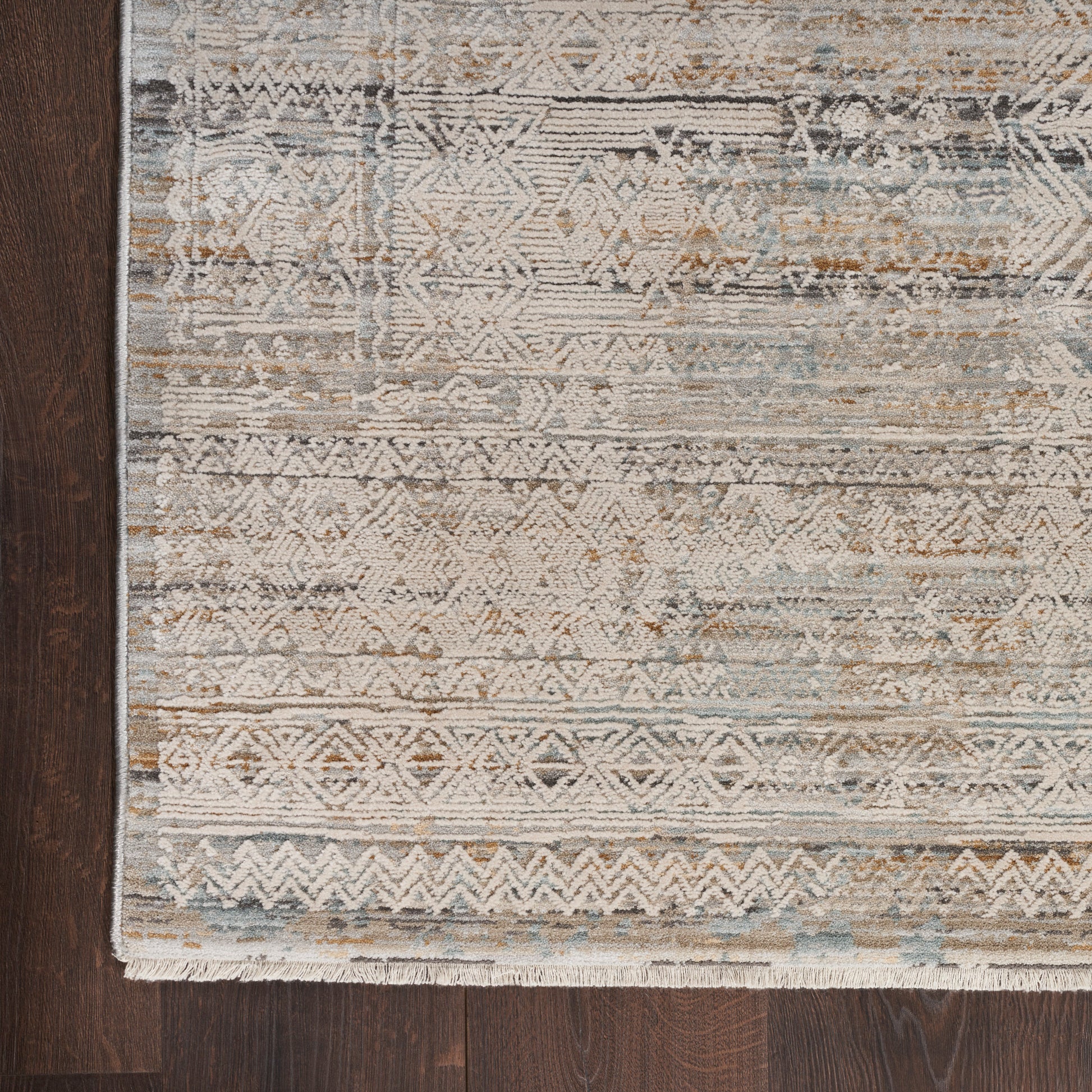 Nourison Home Lynx  Ivory Multicolor  Transitional