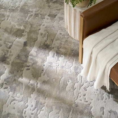 Nourison Home Prismatic  Silver Grey  Contemporary