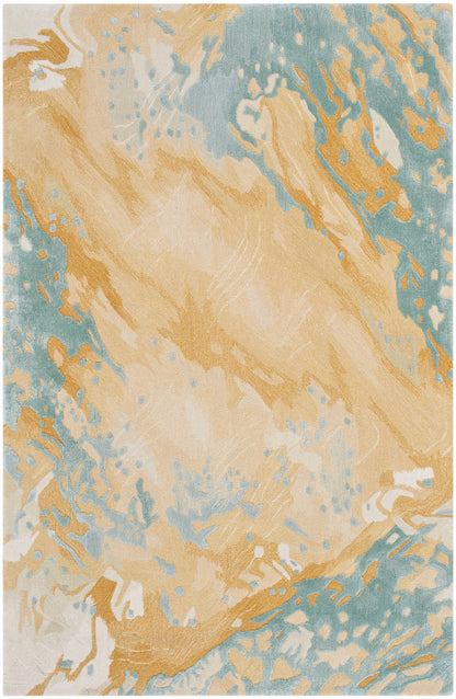 Nourison Home Prismatic PRS36 Sand Blue Contemporary Hand Tufted Rug
