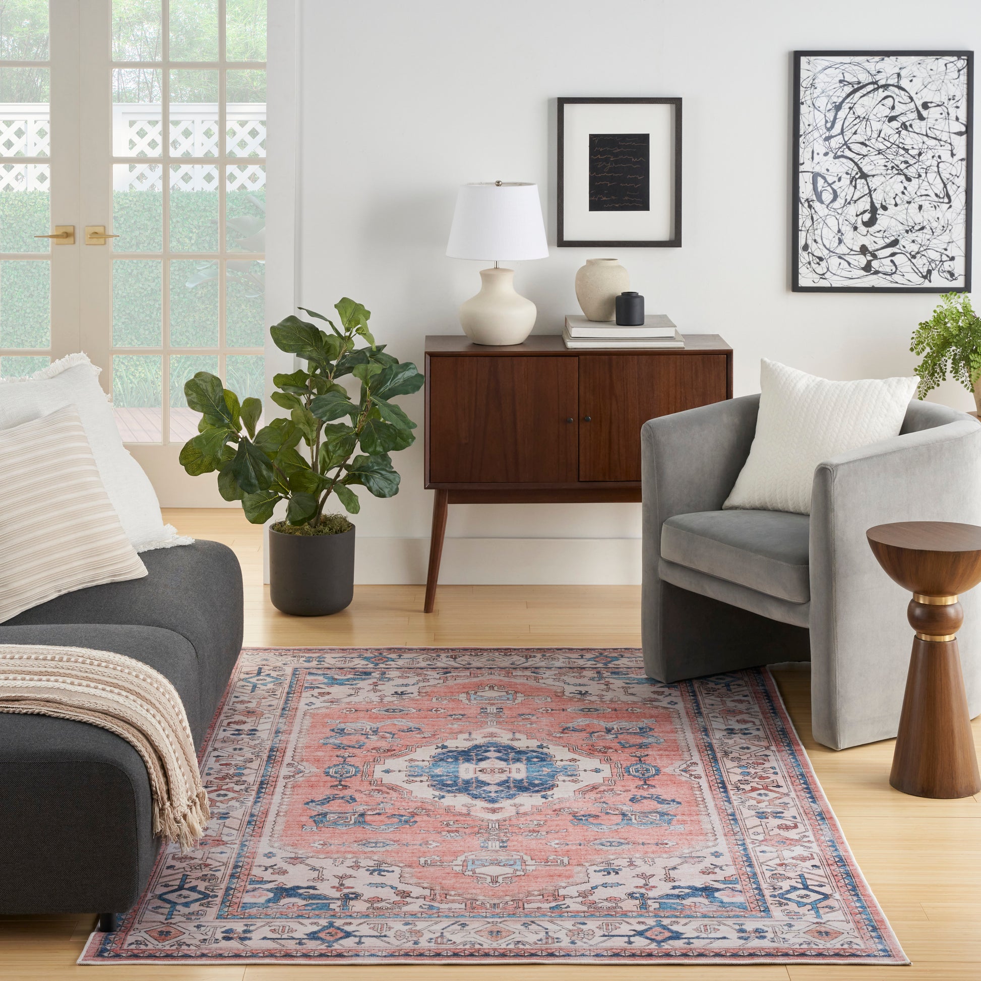 Nourison Home Fulton  Coral  Traditional