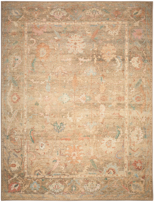 Nourison Home Vintage Washables  Taupe Multicolor  Traditional