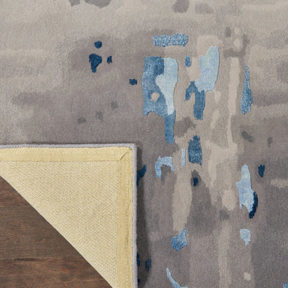 Nourison Home Prismatic  Blue Grey  Contemporary