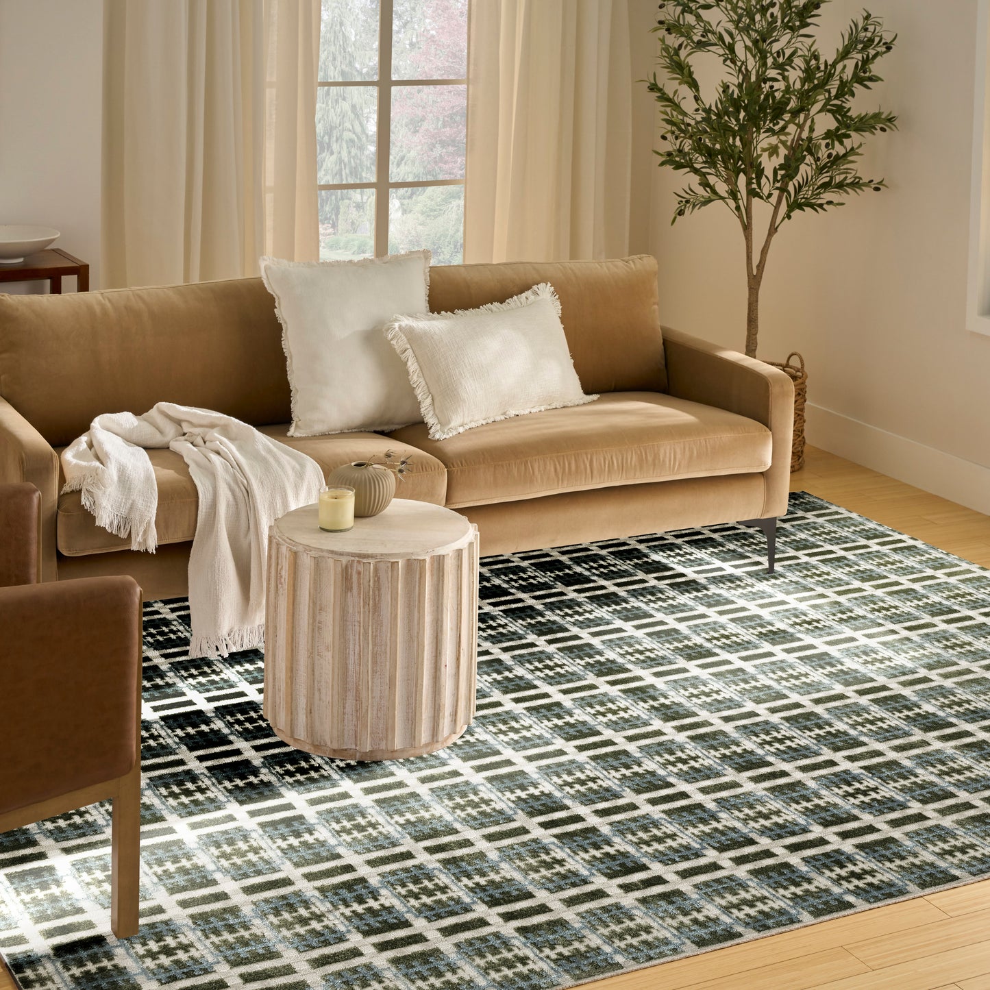 Nourison Home Nordic  Blue Green  Contemporary