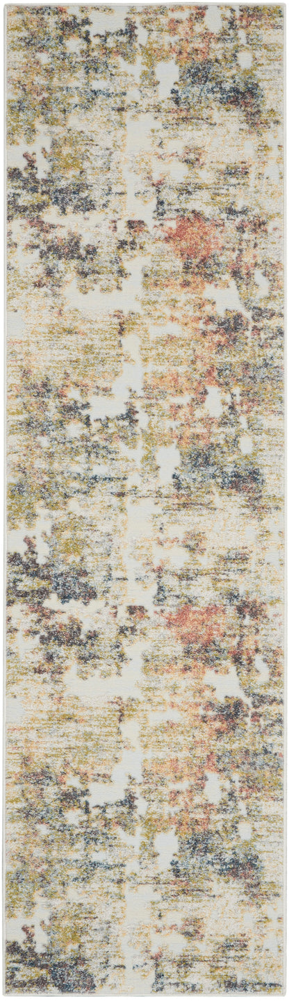 Nourison Home Trance  Ivory Multicolor  Contemporary