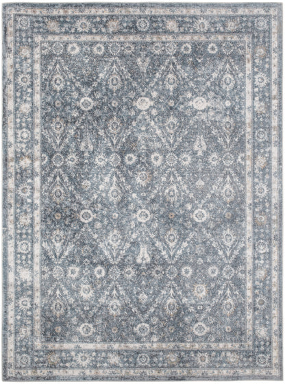 Nourison Home Astra Machine Washable ASW16 Dark Blue Traditional Power-loomed Rug
