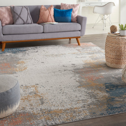 Nourison Home Rustic Textures  Grey Blue  Contemporary