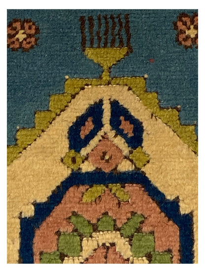 Artisan Angelina Teal Blue Vintage Knotted Rug - Rugs - Artisan - Atlanta Designer Rugs