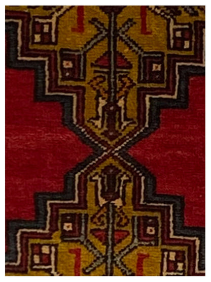 Artisan Angelina Red Gold Vintage Knotted Rug - Rugs - Artisan - Atlanta Designer Rugs