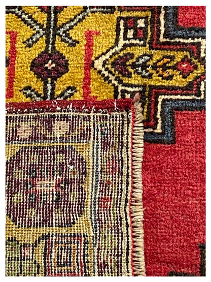 Artisan Angelina Red Gold Vintage Knotted Rug - Rugs - Artisan - Atlanta Designer Rugs