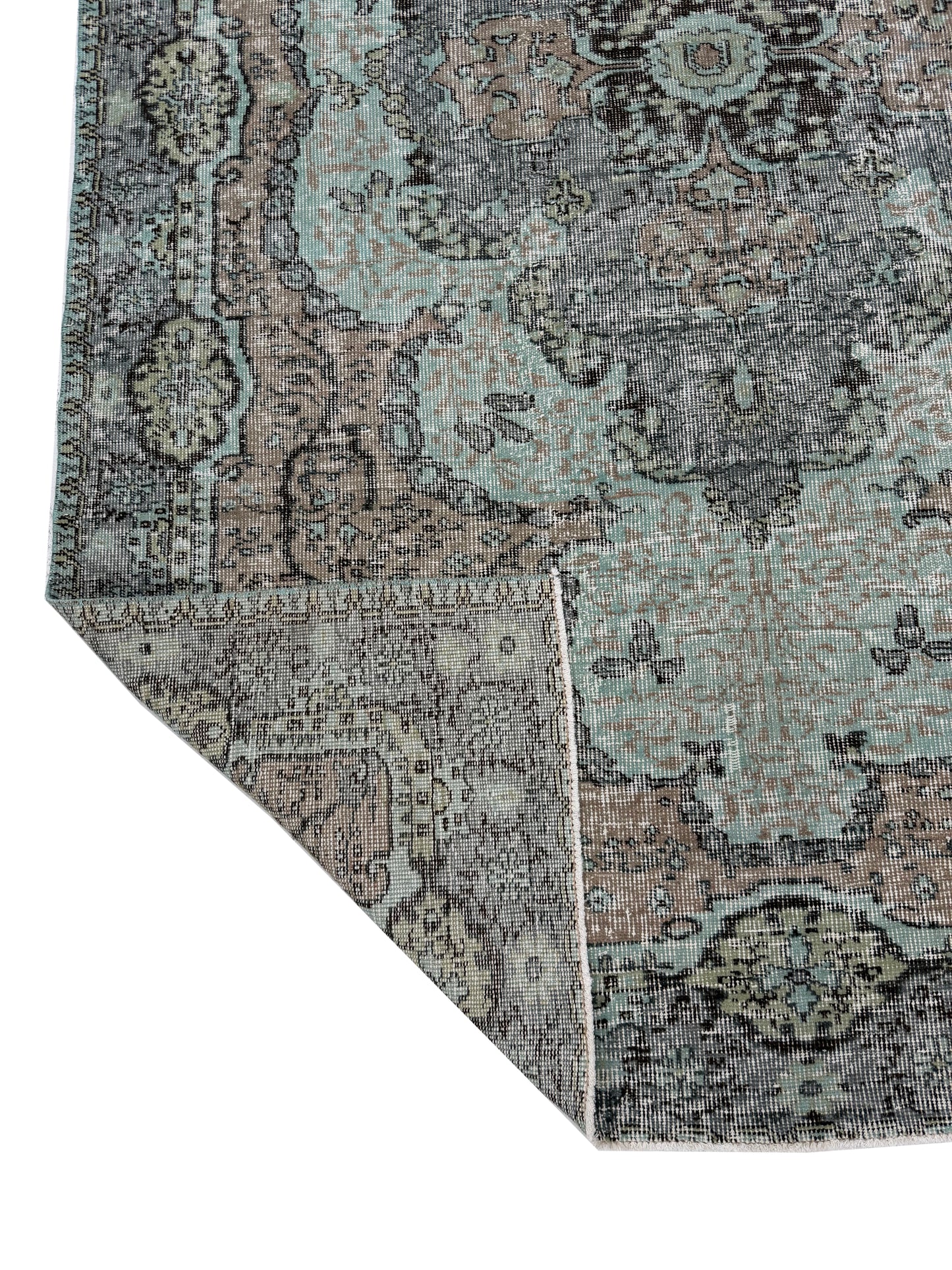 Artisan Angelina Silver Rust Vintage Knotted Rug