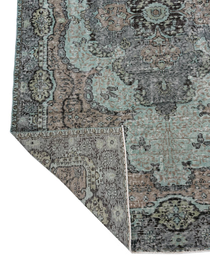 Artisan Angelina Silver Rust Vintage Knotted Rug