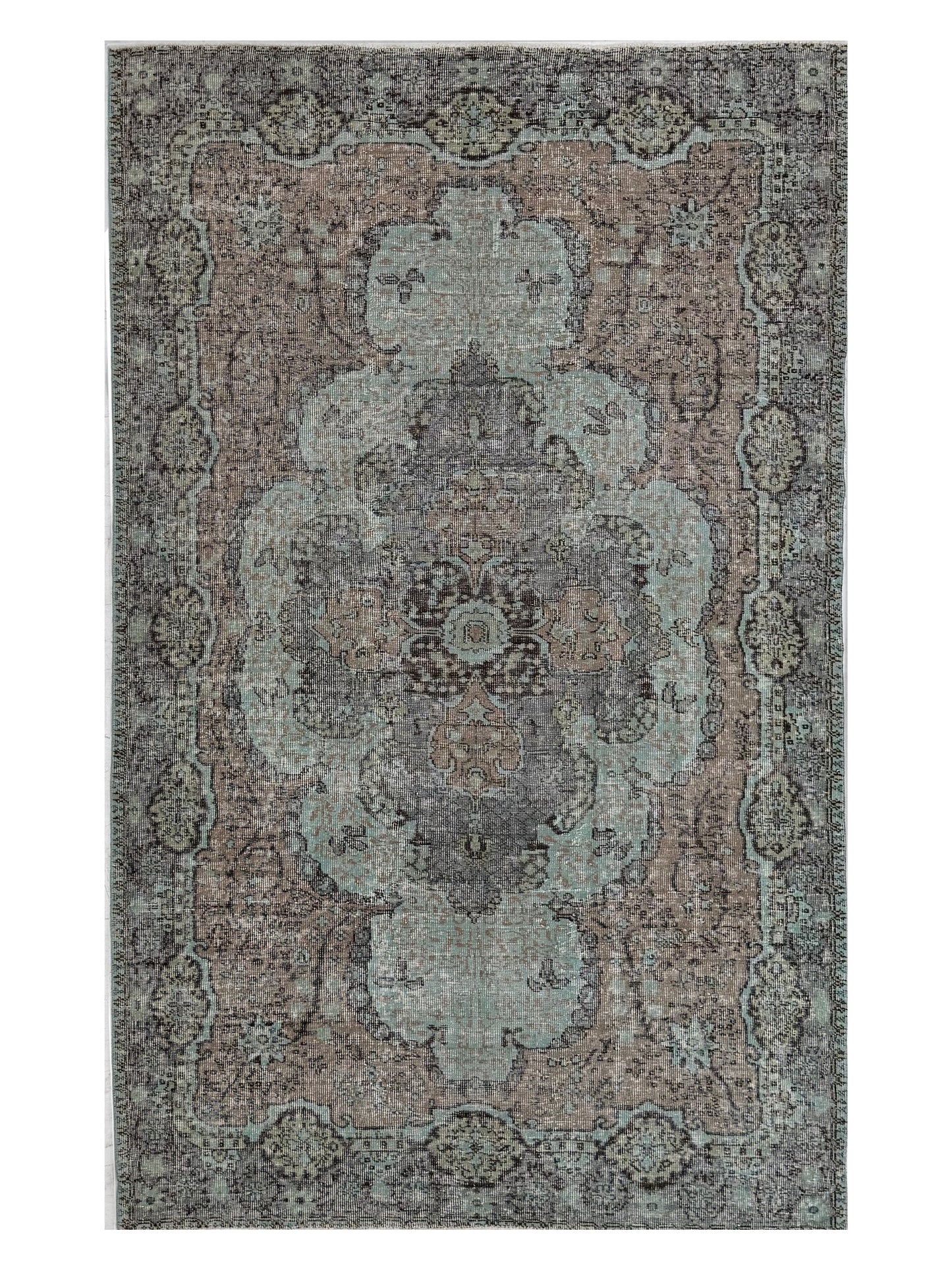 Artisan Angelina Silver Rust Vintage Knotted Rug