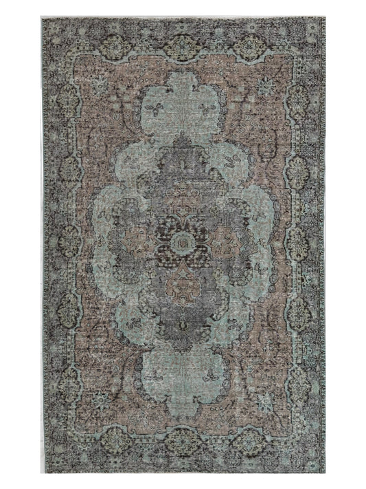 Artisan Angelina Silver Rust Vintage Knotted Rug