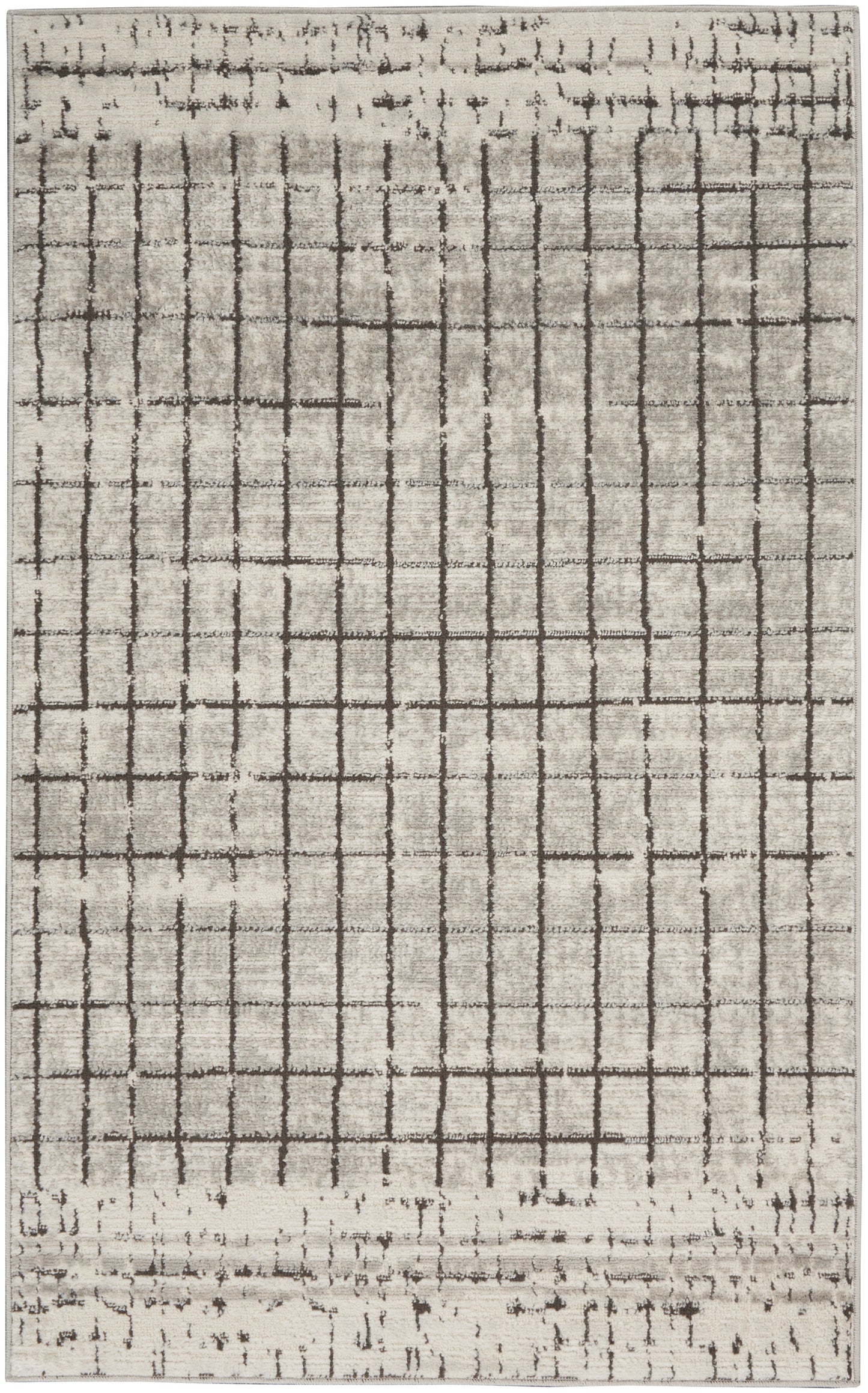 Nourison Home Quarry QUA13 Ivory Grey Contemporary Power-loomed Rugs