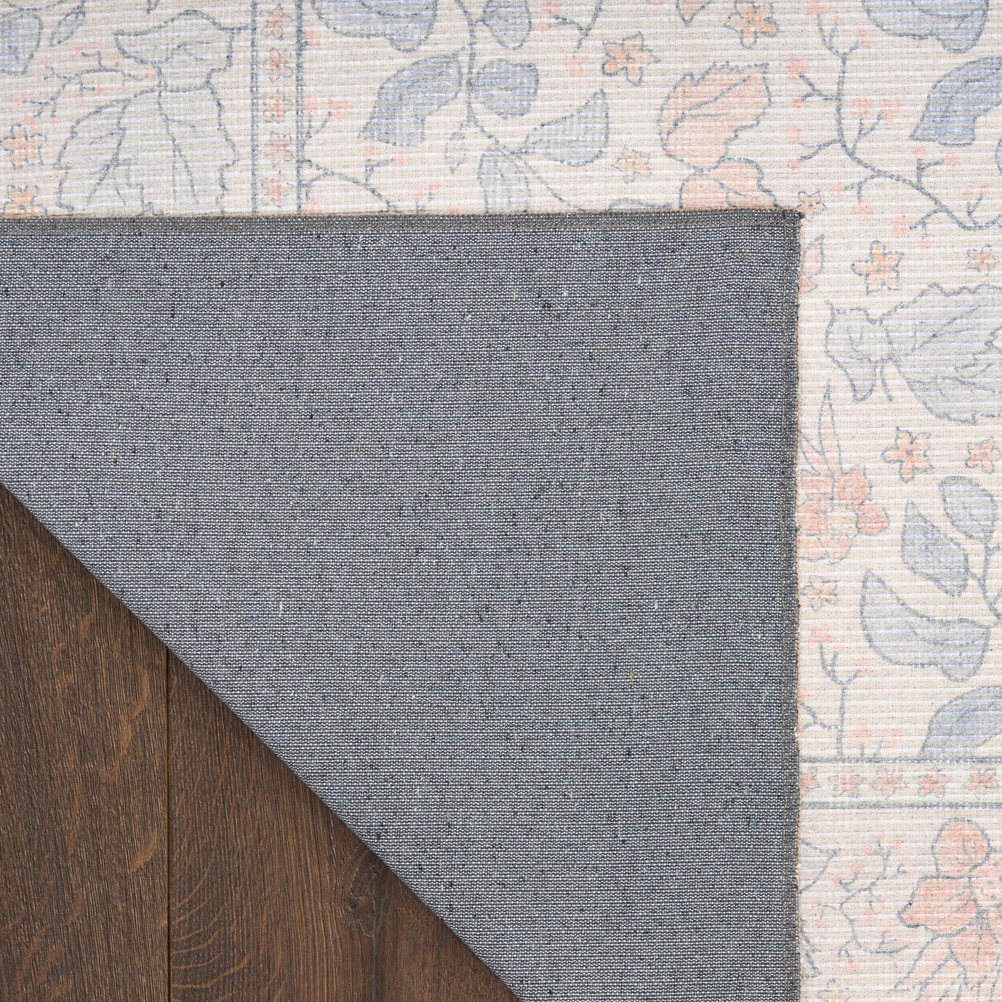 Nourison Home Botanical Washables  Ivory Multicolor  Contemporary