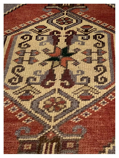 Artisan Angelina Coral Beige Vintage Knotted Rug - Rugs - Artisan - Atlanta Designer Rugs