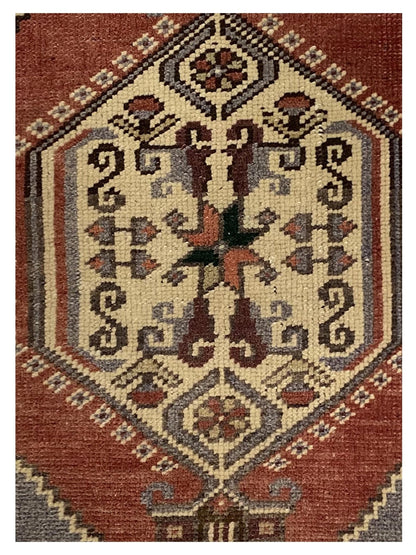 Artisan Angelina Coral Beige Vintage Knotted Rug - Rugs - Artisan - Atlanta Designer Rugs