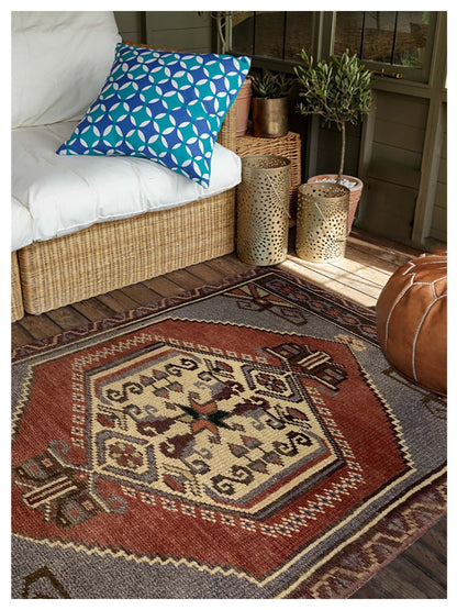 Artisan Angelina Coral Beige Vintage Knotted Rug - Rugs - Artisan - Atlanta Designer Rugs