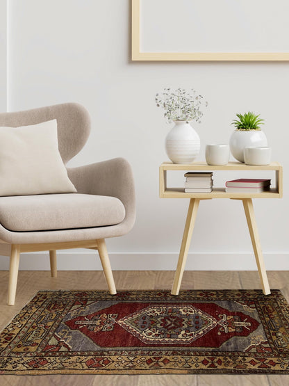 Artisan Angelina Rust Gold Vintage Knotted Rug - Rugs - Artisan - Atlanta Designer Rugs