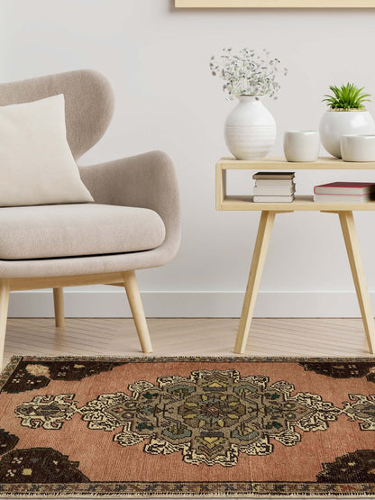 Artisan Angelina Dk.Rose Vintage Knotted Rug - Rugs - Artisan - Atlanta Designer Rugs