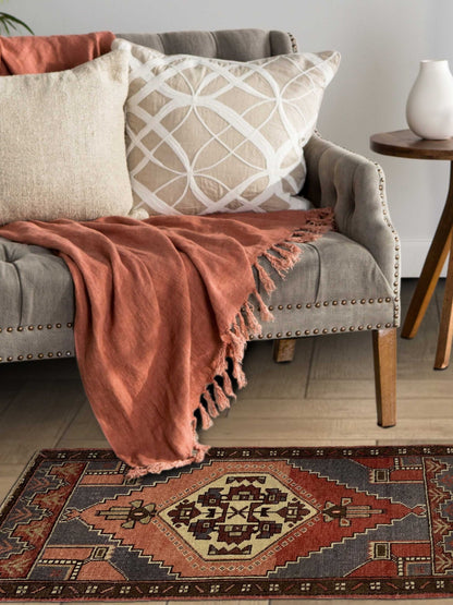 Artisan Angelina Rust Brown Vintage Knotted Rug - Rugs - Artisan - Atlanta Designer Rugs