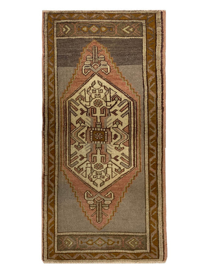 Artisan Angelina Gray Gold Vintage Knotted Rug - Rugs - Artisan - Atlanta Designer Rugs