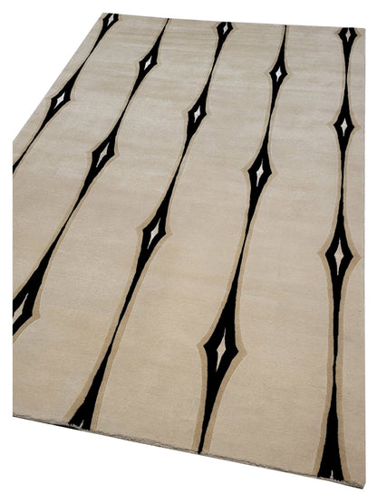 Artisan Surya White Black Transitional Knotted Rug - Rugs - Artisan - Atlanta Designer Rugs