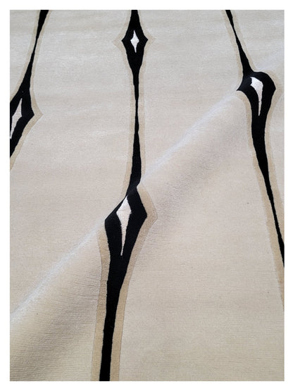 Artisan Surya White Black Transitional Knotted Rug - Rugs - Artisan - Atlanta Designer Rugs