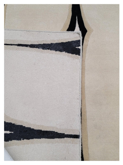 Artisan Surya White Black Transitional Knotted Rug - Rugs - Artisan - Atlanta Designer Rugs