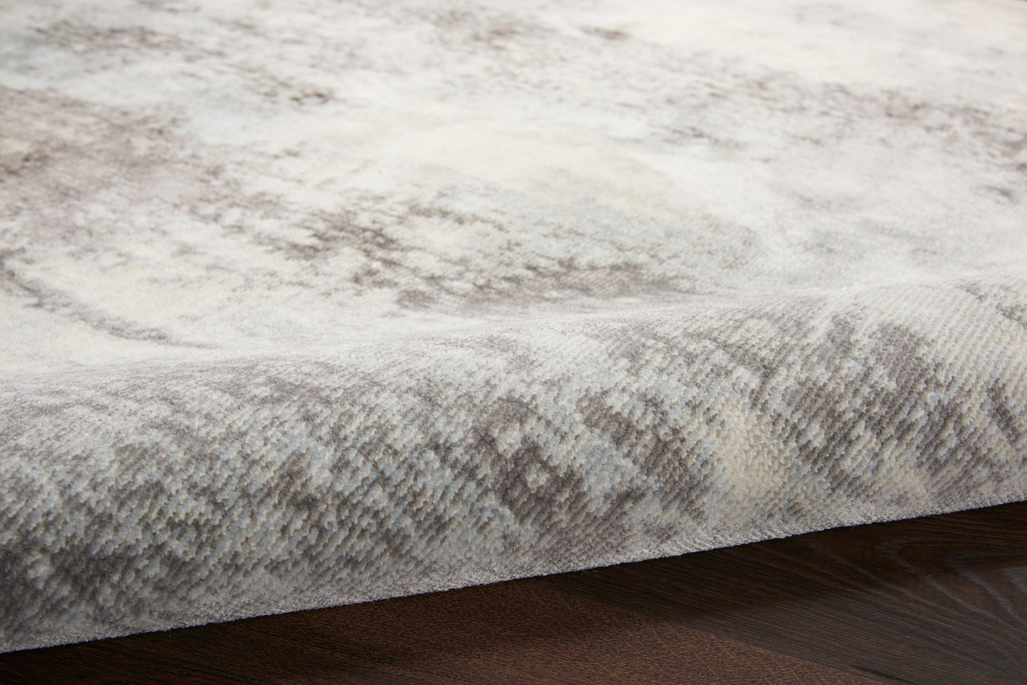 Nourison Home Etchings  Grey Light Blue  Contemporary