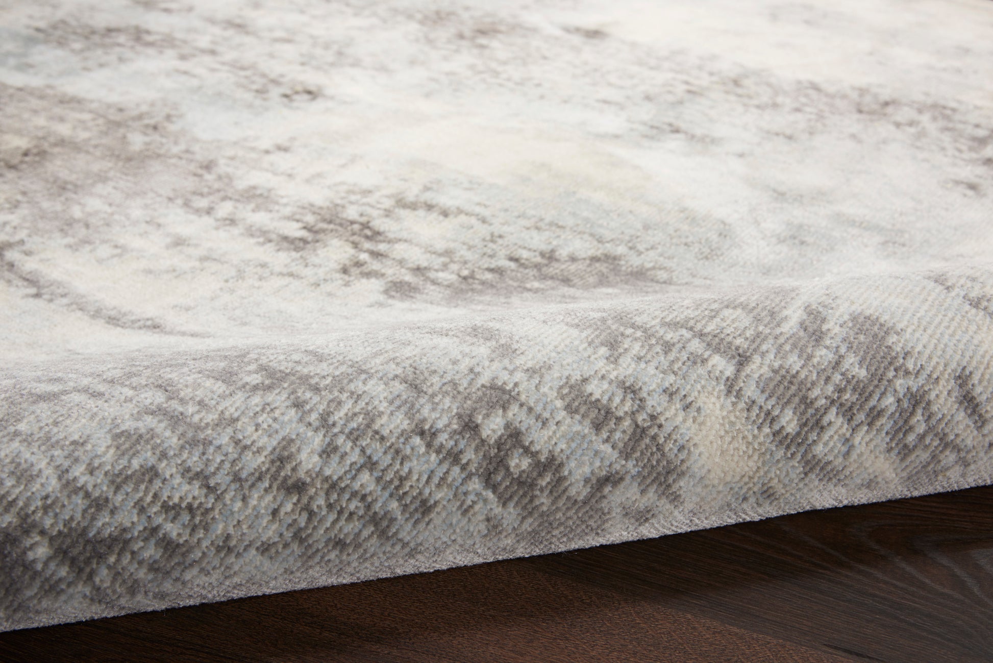 Nourison Home Etchings  Grey Light Blue  Contemporary