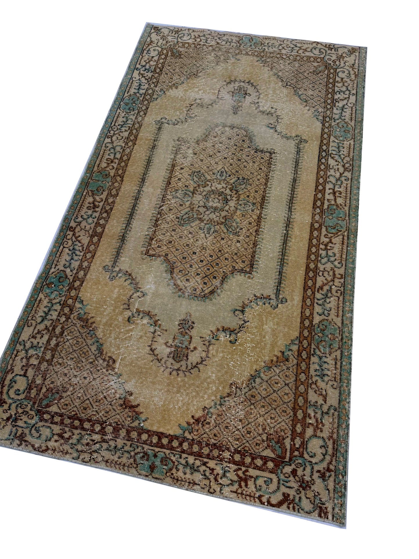 Artisan Angelina Beige Vintage Knotted Rug