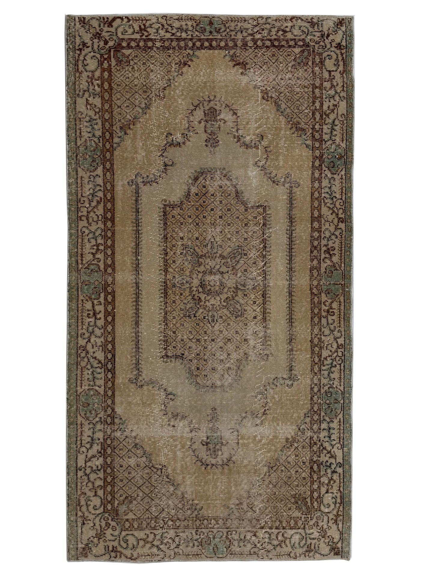 Artisan Angelina Beige Vintage Knotted Rug