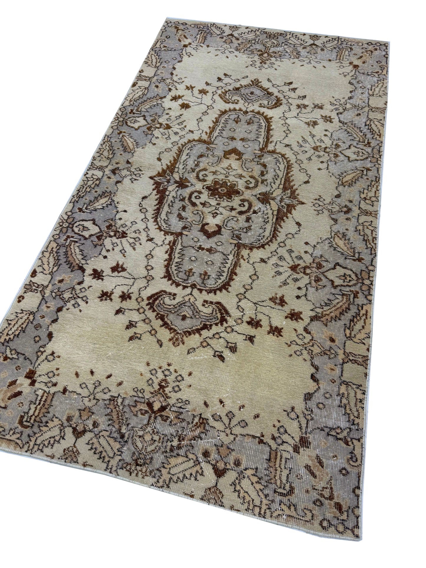 Artisan Angelina Beige Vintage Knotted Rug