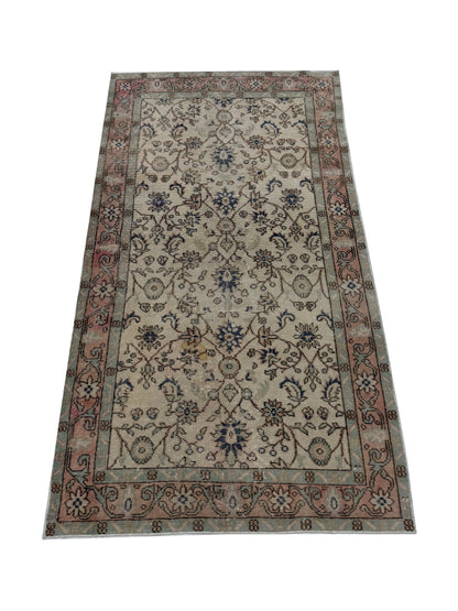 Artisan Angelina Beige Rust Vintage Knotted Rug