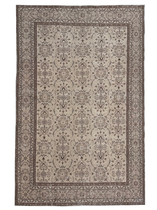 Artisan Angelina Ivory Beige Vintage Knotted Rug