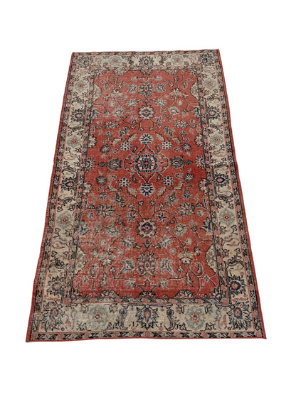 Artisan Angelina Red Beige Vintage Knotted Rug