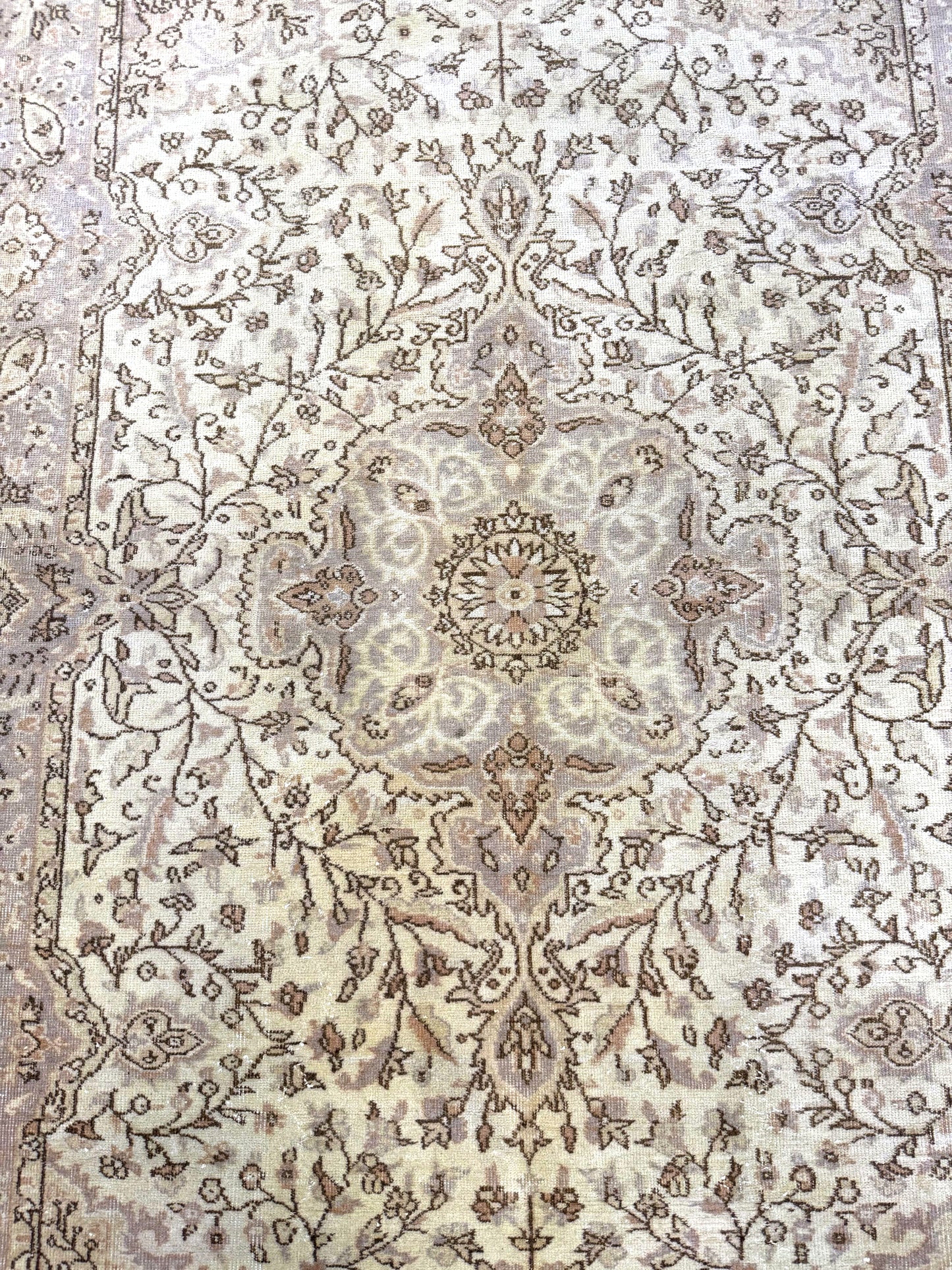 Artisan Angelina  Lt.Coral Blue Vintage Knotted Rug