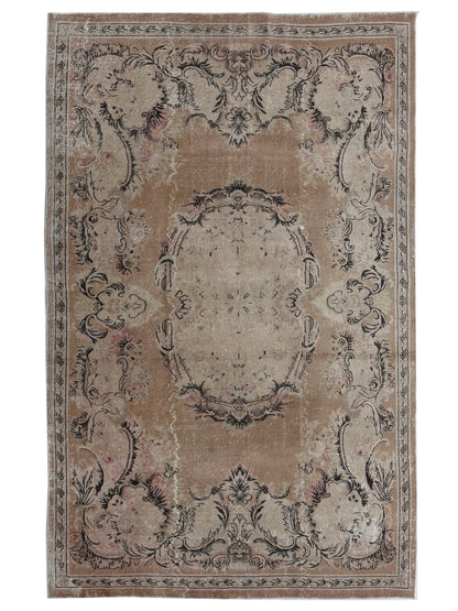 Artisan Angelina  Beige Lt.Blue Vintage Knotted Rug
