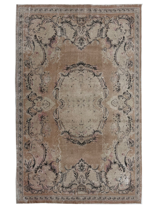 Artisan Angelina  Beige Lt.Blue Vintage Knotted Rug