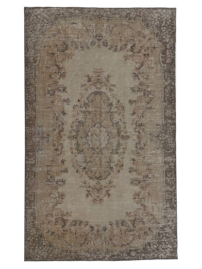 Artisan Angelina  Beige Red Vintage Knotted Rug