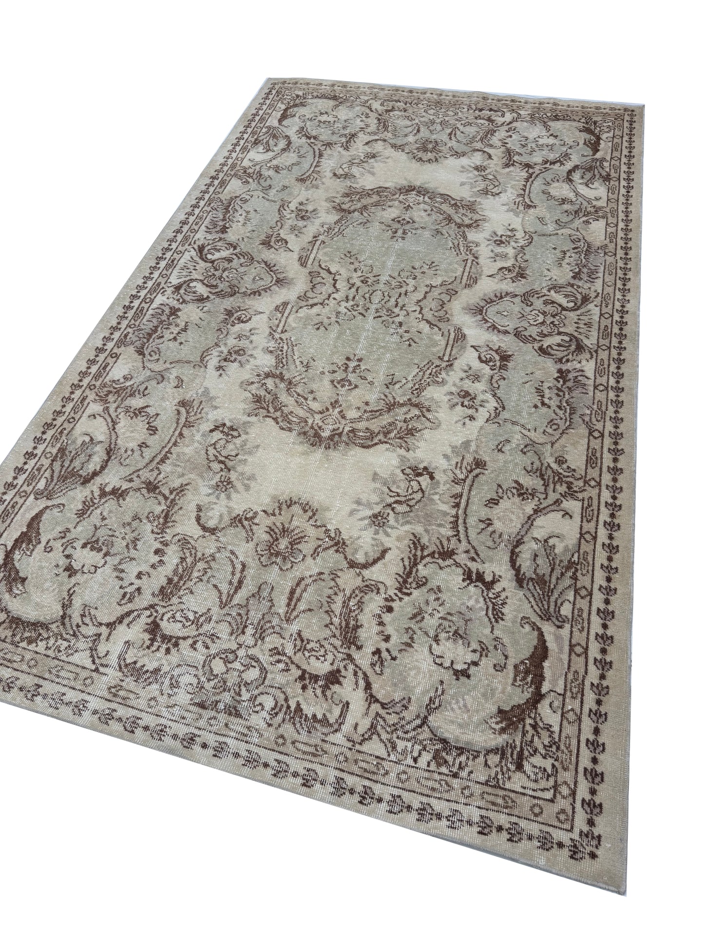 Artisan Angelina  Beige  Vintage Knotted Rug