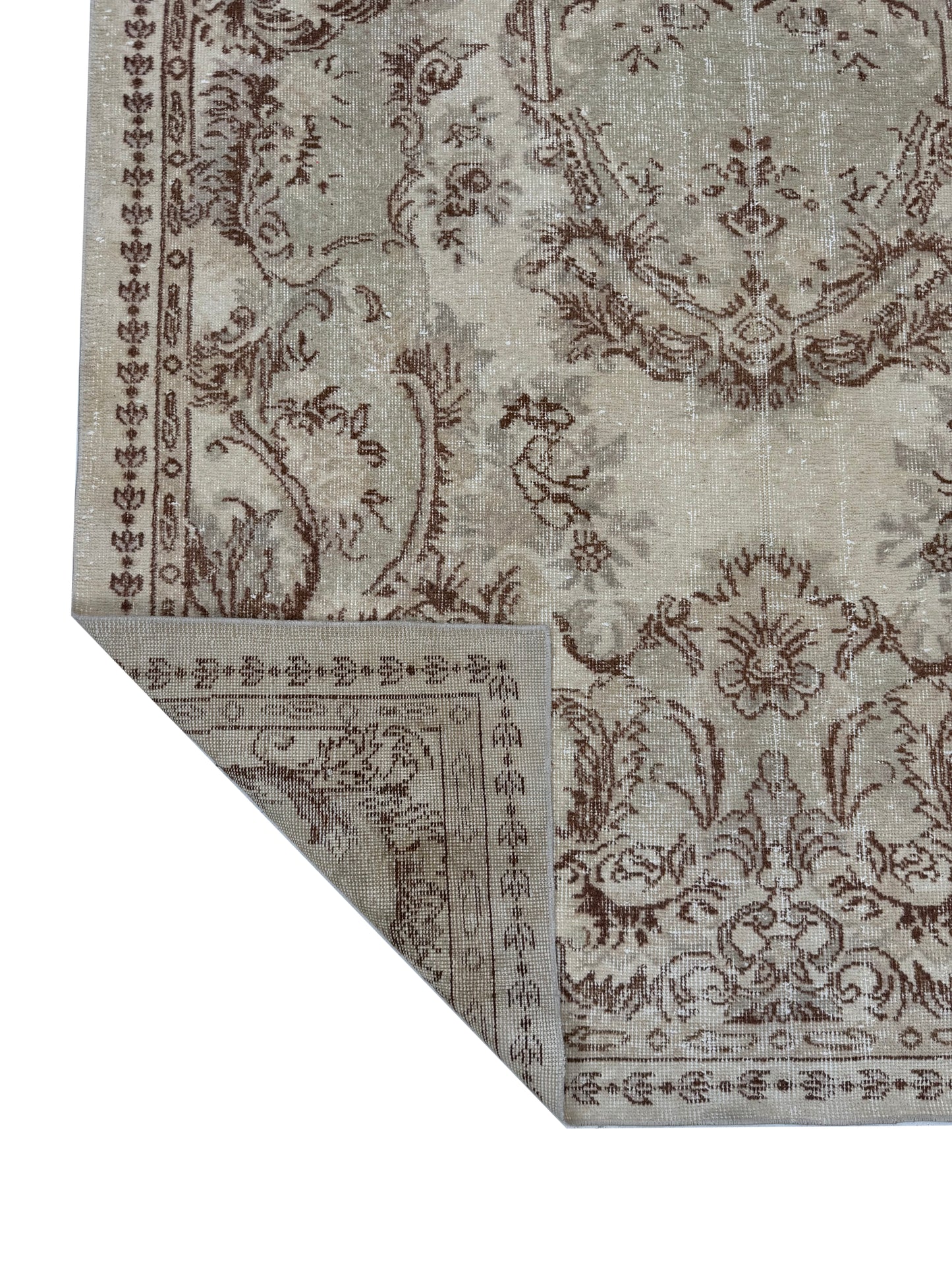 Artisan Angelina  Beige  Vintage Knotted Rug