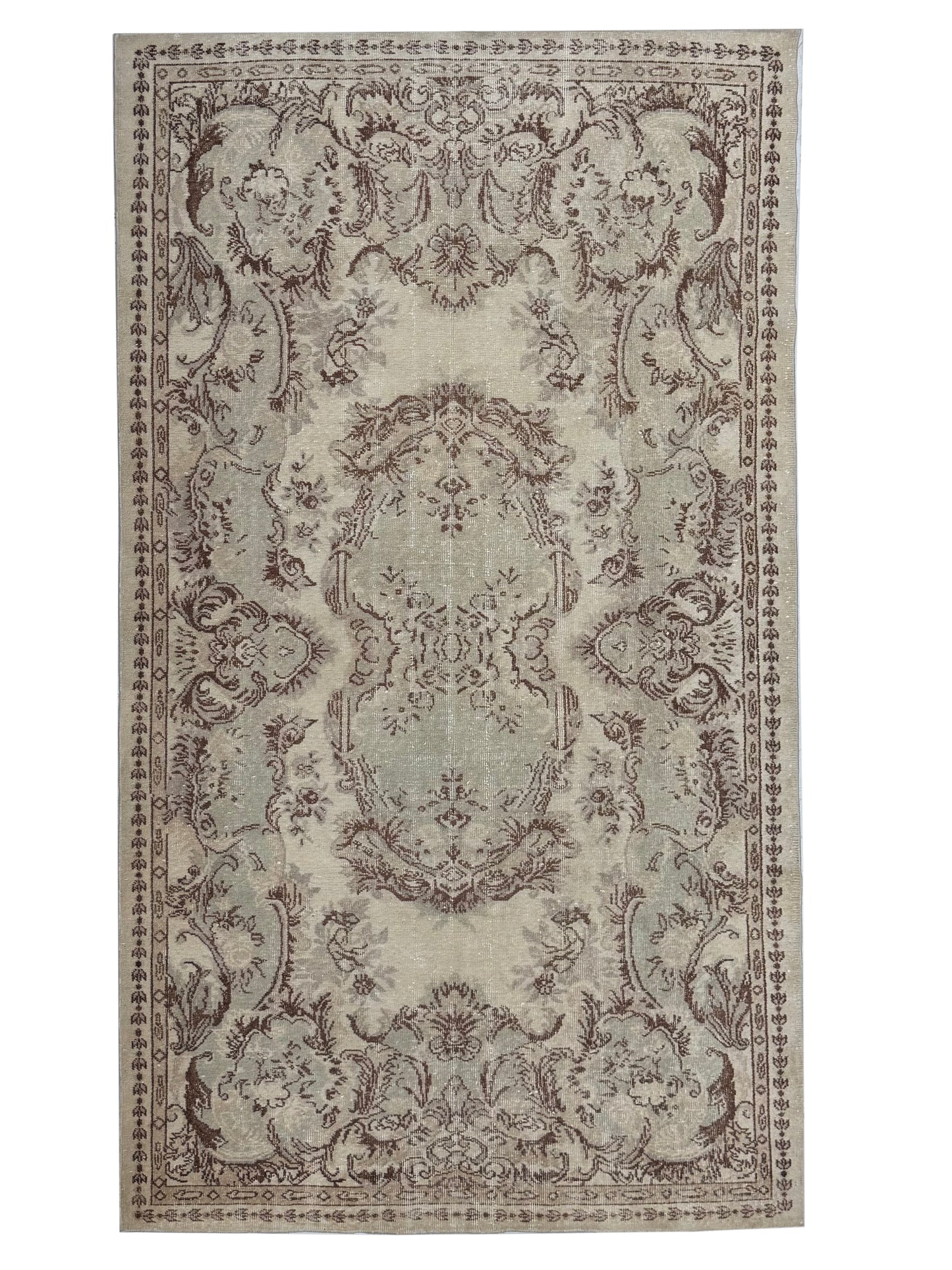 Artisan Angelina  Beige  Vintage Knotted Rug