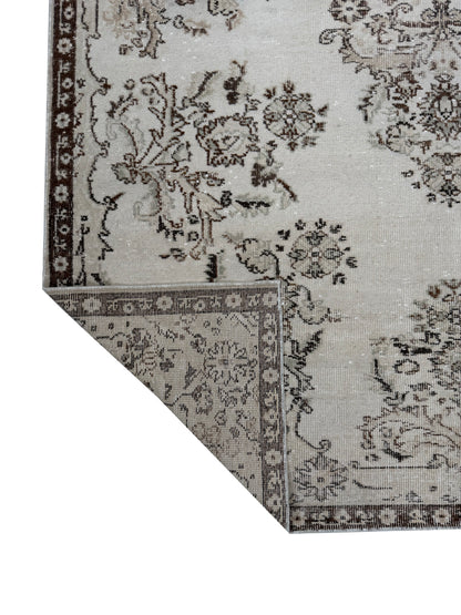 Artisan Angelina  Brown Beige Vintage Knotted Rug